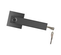 Irishom Juego de Cerradura de Palanca Puerta con Huella Dactilar, Cerradura Puerta Inteligente, Abierta Izquierda y Derecha para el Interior del Hogar, Dormitorio, Hotel (Negra)