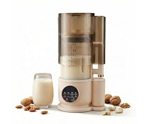 Irishom Máquina de leche de nuez 1,5 L con 12 hojas de acero inoxidable, máquina automática de leche de soja para jugo de soja, almendra, avena, arroz, batido, alimentos para (enchufe UE 220V)
