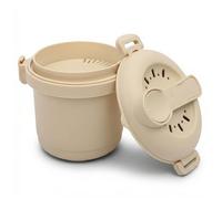Irishom Olla Arrocera para Microondas, Lonchera para Microondas, Vaporizador de Arroz para Microondas con Tapa, Cuchara, Olla Arrocera Compacta para Cocina en Casa y en la Oficina