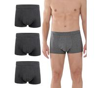 IRISMORII Ropa interior lavable con protección contra la incontinencia para hombre, sin fugas ni olor, cintura cubierta, paquete de 3 (3 gris oscuro, XL)