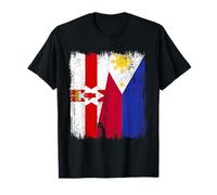 Irlanda del Norte Filipinas Media bandera irlandesa filipino Camiseta