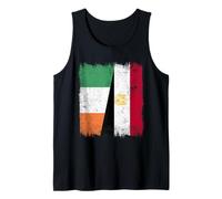 Irlanda Egipto Media Bandera Irlandesa Egipcia Herencia Camiseta sin Mangas