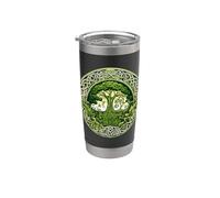 Irlanda - Emblema con el Árbol del Mundo y la Naturaleza Vaso térmico de acero inoxidable de doble pared