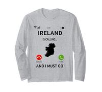 Irlanda está llamando a Diseño de vacaciones irlandesas Manga Larga