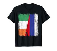Irlanda Rusia Media Bandera Irlandesa Rusa Jersey Camiseta