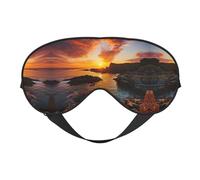 Irlanda Sunset Seascape Print - Máscara de ojos ultra suave que bloquea la luz, para una comodidad óptima y un sueño reparador