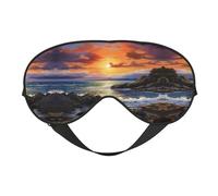 Irlanda Sunset Seascape Print - Máscara de ojos ultra suave que bloquea la luz, para una comodidad óptima y un sueño reparador