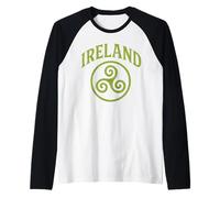 Irlanda Triskele The Smiling Irish Eyes Celtic Triple Spiral Camiseta Manga Raglan