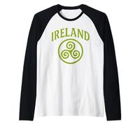 Irlanda Triskele The Smiling Irish Eyes Celtic Triple Spiral Camiseta Manga Raglan