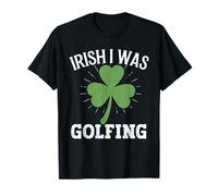 Irlandés Estaba Jugando Golf Lucky St Patricks Day Trébol Camiseta