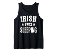 Irlandés I Was Sleeping Funny St Patricks Lucky Day Clover Camiseta sin Mangas