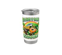 Irlandés Yo estaba siesta divertido duende San Patricio Vaso térmico de acero inoxidable de doble pared
