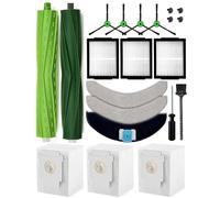 iRobacc 17 accesorios para iRobot Roomba Combo j7+/j7 plus/j9+/j9 plus/10 MAX robot aspirador, 2 cepillos de rodillos, 4 cepillos laterales, 3 bolsas de aspiradora, 3 filtros HEPA, 3 toallitas, 1