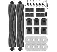 iRobacc 29 Accesorios para Dreame X40 Ultra/L40 Ultra /X40 Master/Mova P50 Pro Ultra/P10 Pro Ultra:2 Cepillo de Rodillos, 6 cepillos Laterales, 6 Bolsas para el Polvo, 4 filtros HEPA, 8 toallitas