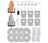 iRobacc Juego de 28 accesorios para DJI ROMO A/ROMO S/ROMO P,2 cepillo principal, 6 cepillos laterales, 6 bolsas para el polvo, 4 filtros HEPA, 8 toallitas, 1 destornillador, 1 cepillo para depósito