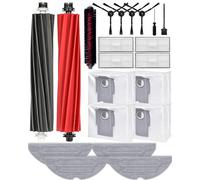 iRobacc Juego de accesorios para Roborock S8 PRO Ultra (21 unidades, 2 cepillos de rodillos, 4 cepillos laterales, 4 bolsas para el polvo, 4 filtros HEPA, 4 toallitas, 1 cepillo autolimpiable)