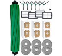iRobacc Kit de 24 Accesorios para iRobot Roomba Plus 405/505 Combo Robot Aspirador: 1 Cepillo Principal, 6 Cepillos Laterales, 4 Filtros HEPA, 6 Bolsas de Aspiradora, 6 Toallitas, 1 Cepillo
