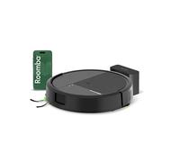 iRobot Roomba 115 Combo, Robot Aspirador y friegasuelos 2en1, Potencia de succión de 15.000 Pascales, Cepillo Lateral Flexible, Mopa de fregado extendida, Navegación Clearview LiDAR, App, Negro