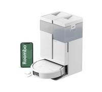 iRobot Roomba Plus 515 Combo Base AutoWash multifunción y autolimpiable, 22.000 Pascales, Mopa Extensible, Mopas DualClean Elevables, Lava&Seca con Calor,Clearview LiDAR, Autonomía 90 Días, Blanco