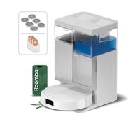 iRobot Roomba Plus 416 Combo y Base AutoWash, Aspirador y Friegasuelos, Accesorios Extra, 20000Pa, Mopa Extensible, Mopas DualClean Elevables, Secado Calor, LiDAR Clearview, Autonomía 90 días, Blanco