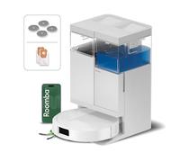 iRobot Roomba Plus 515 Combo Base AutoWash multifunción y autolimpiable, 22.000 Pascales, Mopa Extensible, Mopas DualClean Elevables, Lava&Seca con Calor,Clearview LiDAR, Autonomía 90 Días, Blanco
