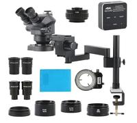 IROEJT Accesorios para microscopio de Laboratorio 3.5X-100X 200X Simul Focul Parfocal Estéreo Trinocular Microscopio Objetivo Lente 48MP Touch Set HDMI USB Tipo C Cámara Digital