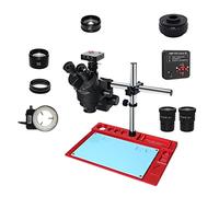 IROEJT Accesorios para microscopio de Laboratorio, microscopio estéreo trinocular simulfocal con Zoom de 3,5X-90X y cámara Digital HDMI de 38 MP, Herramienta de reparación de PC