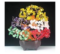 IROEJT Árbol de la Vida de Cristal Natural, árbol de la Suerte, Amatista, Cuarzo Rosa, árbol de la Vida, espécimen Mineral de Roca, curación Reiki, decoración del hoga