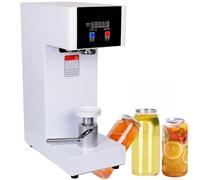 IROEJT Máquina selladora de Vasos, cerradora de latas eléctrica, 180 W, con Panel de Control Inteligente, para sellar Botellas de hasta 20 cm de Altura, Color Negro.，White