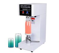 IROEJT Máquina selladora de Vasos, máquina selladora eléctrica Comercial de Vasos de plástico, cerradora de latas de té, selladora de latas de Cerveza de 12 Piezas/min，White