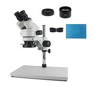 IROEJT Microscopio Binocular estereoscópico Industrial con Aumento de 3,5X a 90x y 56 Luces LED Ajustables, fácil de Usar.，3.5X45X White