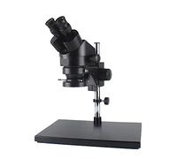 IROEJT Microscopio Binocular estereoscópico Industrial con Aumento de 3,5X a 90x y 56 Luces LED Ajustables, Ideal para soldar teléfonos y Reparar.，3.5X90X Black