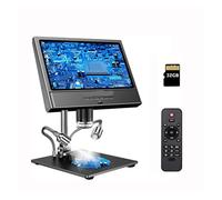 IROEJT Microscopio Digital EDM12 de 10'', 1300X, para soldar, con Base metálica, LED, cámara de vídeo de 12 MP y 1080P