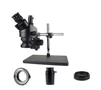 IROEJT Microscopio Digital USB con cámara simulfocal, trinocular, estéreo, para la Industria de la Soldadura y la reparación, fácil de Usar.，7X45X No Camera