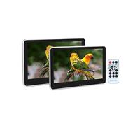 IROEJT Monitor para reposacabezas de Coche con Pantalla táctil Digital de 10,1 Pulgadas, Reproductor MP5, Radio FM HD con USB, Multimedia y fácil configuración para Viajes.，10.1 Inch MP5101 2P