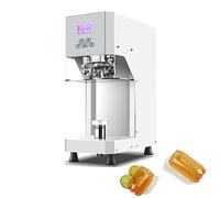 IROEJT Selladora de Vasos, selladora térmica eléctrica de latas, cerradora de latas de 370 W, Altura Ajustable con Panel LCD, selladora de latas de Calibre 55 mm，White