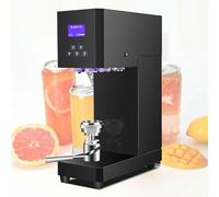 IROEJT Selladora de Vasos semiautomática Comercial, cerradora de latas eléctrica de sobremesa con Pantalla Inteligente HD para un Sellado eficiente.，Black
