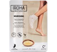 IROHA NATURE - Calcetines Nutritivos con Aceite de Argán y Macadamia | Tratamiento Intensivo para Pies Secos y Deshidratados | Efecto Flash, Naturales y 100% Vegano