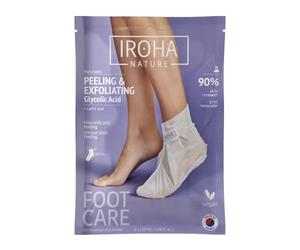 IROHA NATURE - Calcetines Peeling Exfoliantes Pies Ácido Glicólico | Ayuda a eliminar durezas, callos y piel seca, fórmula vegana, K-Beauty Made in Korea, sobre con 2 calcetines