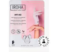 Iroha Nature Guantes Mascarilla Antiedad Triple Ácido Hialurónico con Bakuchiol y Niacinamida 2x9 ml