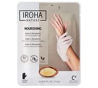 Iroha Nature - Guantes Mascarilla Nutritivos | Aceite de Argán y Macadamia | Nutrición Intensa para Manos Secas | 93% Ingredientes Naturales | Vegano