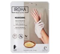 IROHA nature Mascarilla de manos de argán y macadamia 1 Paar