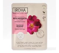Iroha Nature Mascarilla Facial Antiedad Global | Cosmética Coreana Reafirmante con Rosa Mosqueta | Firmeza y Elasticidad