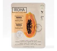 Iroha Nature Mascarilla Facial Peeling con Papaya, AHA y Enzimas de Piña | Cosmética Coreana Exfoliante | Piel más Suave y Radiante