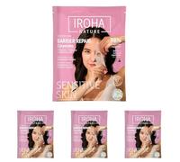 IROHA NATURE - Mascarilla Facial Reparadora Barrera | Cosmética Coreana Protectora con Ceramidas y Probióticos | Ideal Piel Sensible (Paquete de 4)