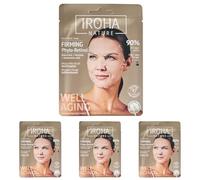 Iroha Nature - Mascarilla Facial Tisú Reafirmante y Anti-Edad con Phyto Retinol y Péptidos | Firmeza y Elasticidad | Resultados en 15 Minutos | Cruelty-Free (Paquete de 4)