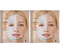 IROHA NATURE - Mascarilla Hidrogel Glass Skin con COLÁGENO | Tratamiento Facial Coreano Reafirmante | Efecto Rellenador con Péptidos, Ácido Hialurónico x5 y Probióticos | Vegana y Clínicamente testada