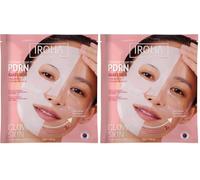 IROHA NATURE - Mascarilla Hidrogel Glass Skin con PDRN | Tratamiento Facial Coreano Glow | Hidratación Profunda con Niacinamida, Ácido Hialurónico x5 y Probióticos | Vegana y Clínicamente testada