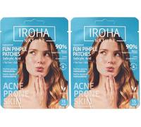 IROHA NATURE - Parches Granos FUN (Corazones/Estrellas) | Cosmética Coreana con Ácido Salicílico, Árbol de Té y Centella Asiática | Atenúa Imperfecciones en 8 Horas | 15 Unidades (Paquete de 2)