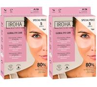 Iroha Nature- Parches Ojos Antiedad |Niacinamida, Cafeína y Péptidos |Reducción Arrugas, Líneas de Expresión, Bolsas y Ojeras|Hidratación con Ácido Hialurónico |Vegano y 100% Biodegradable